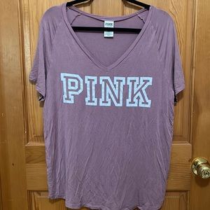 Victorias Secret Pink V-Neck Short Sleeve